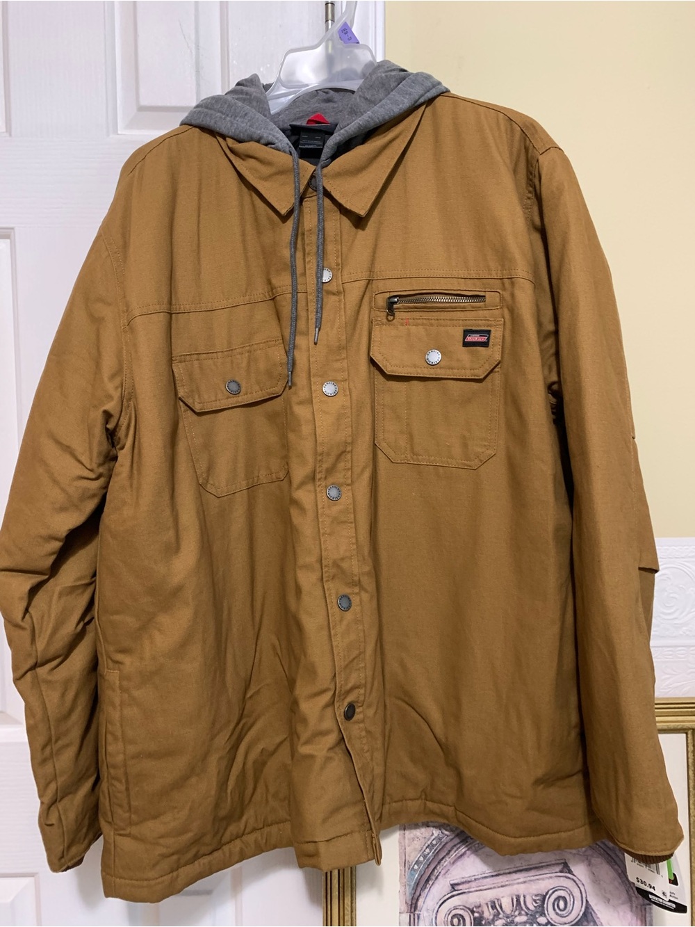 Dickies Mens Hooded Shirt Jacket Men’s Size 2X Full Reach Mobility NEW with tags